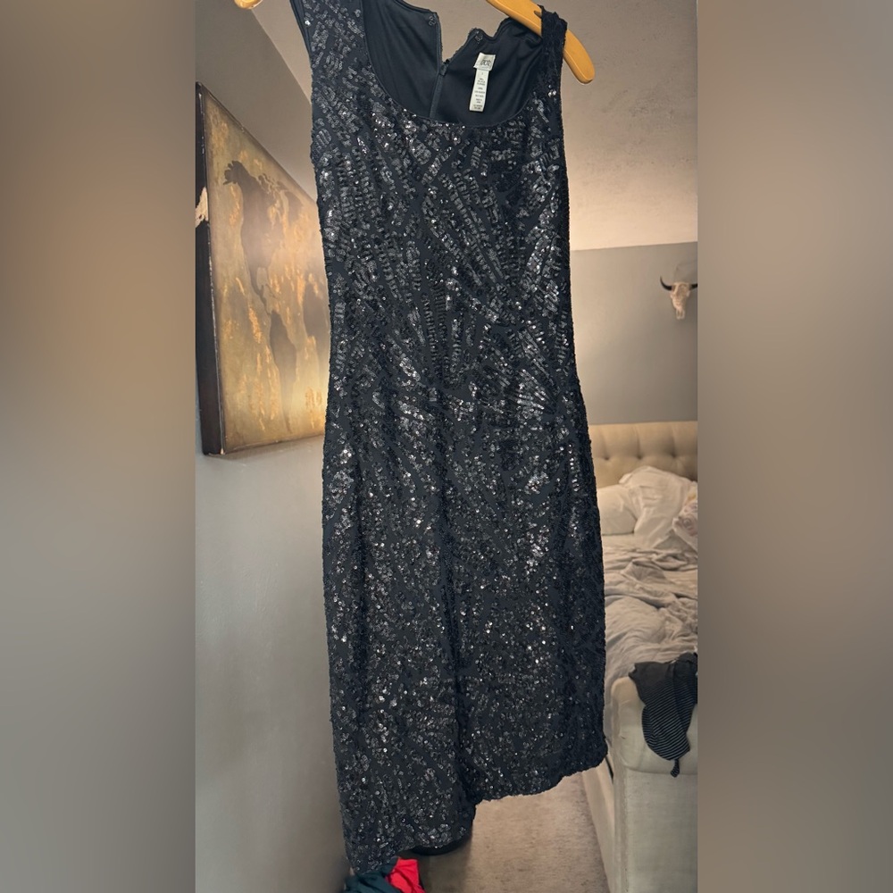 Cache Black Sequin Gown